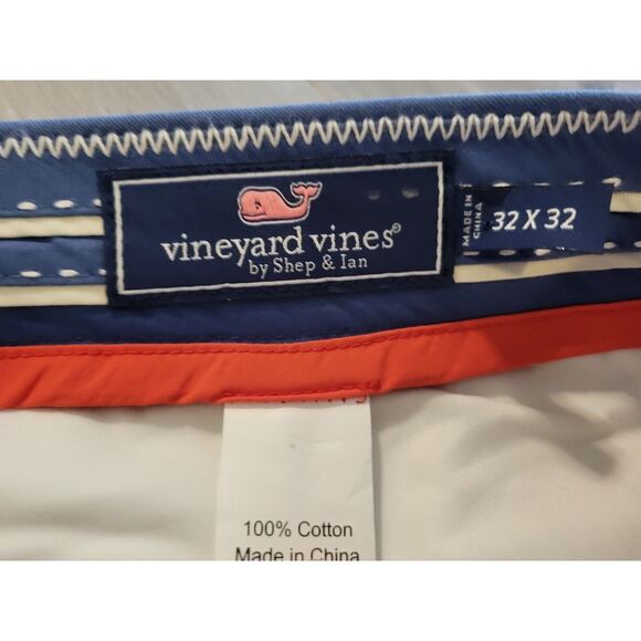 New men's 32x32 vineyard vines slim fit breaker pants blue white USA patriotic - Picture 5 of 5